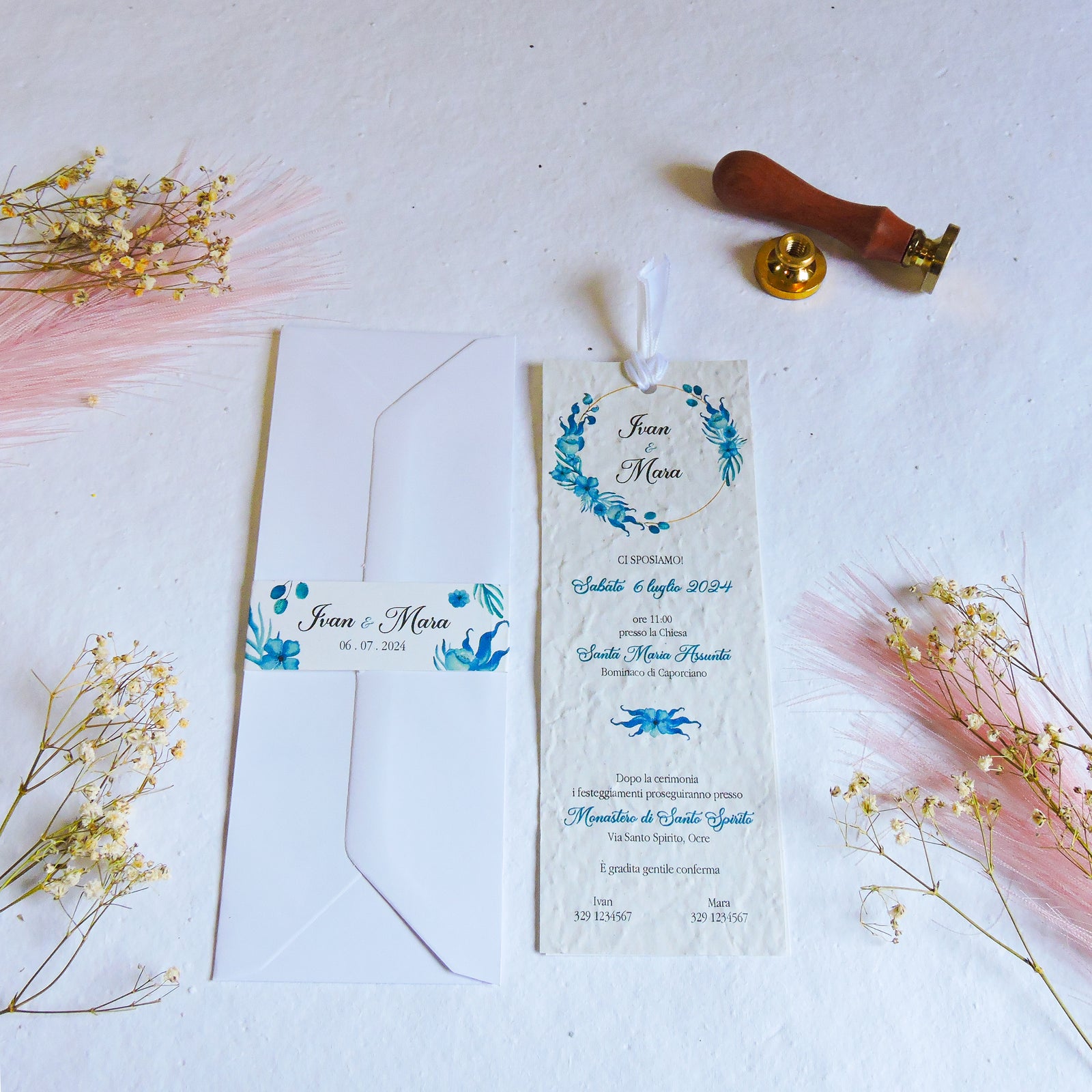 Ghirlanda Doppia Blu