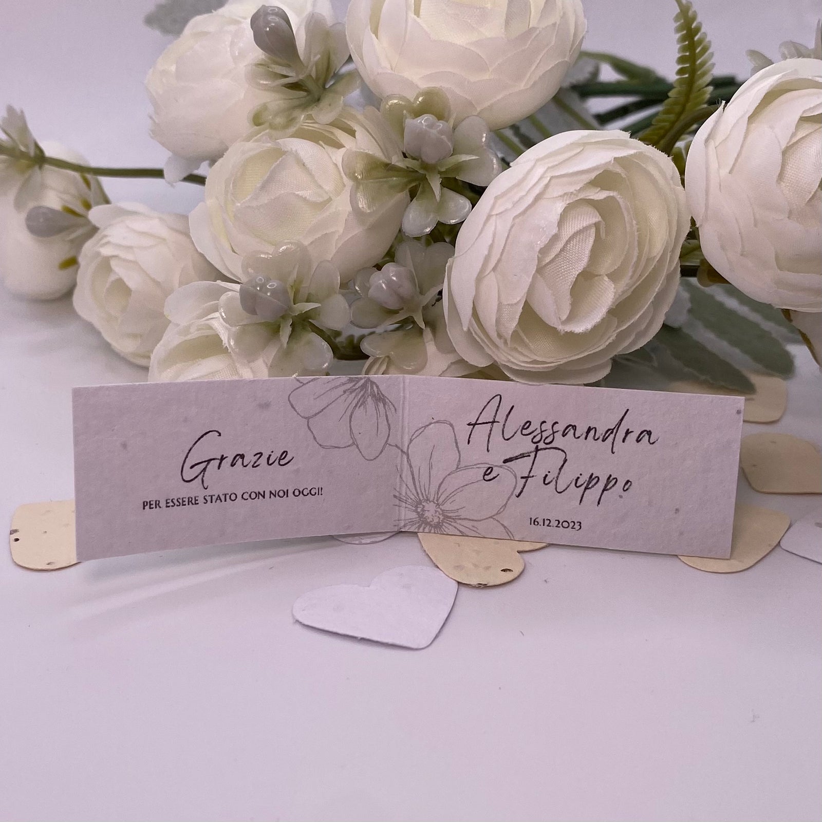 Bigliettino bomboniera piantabile