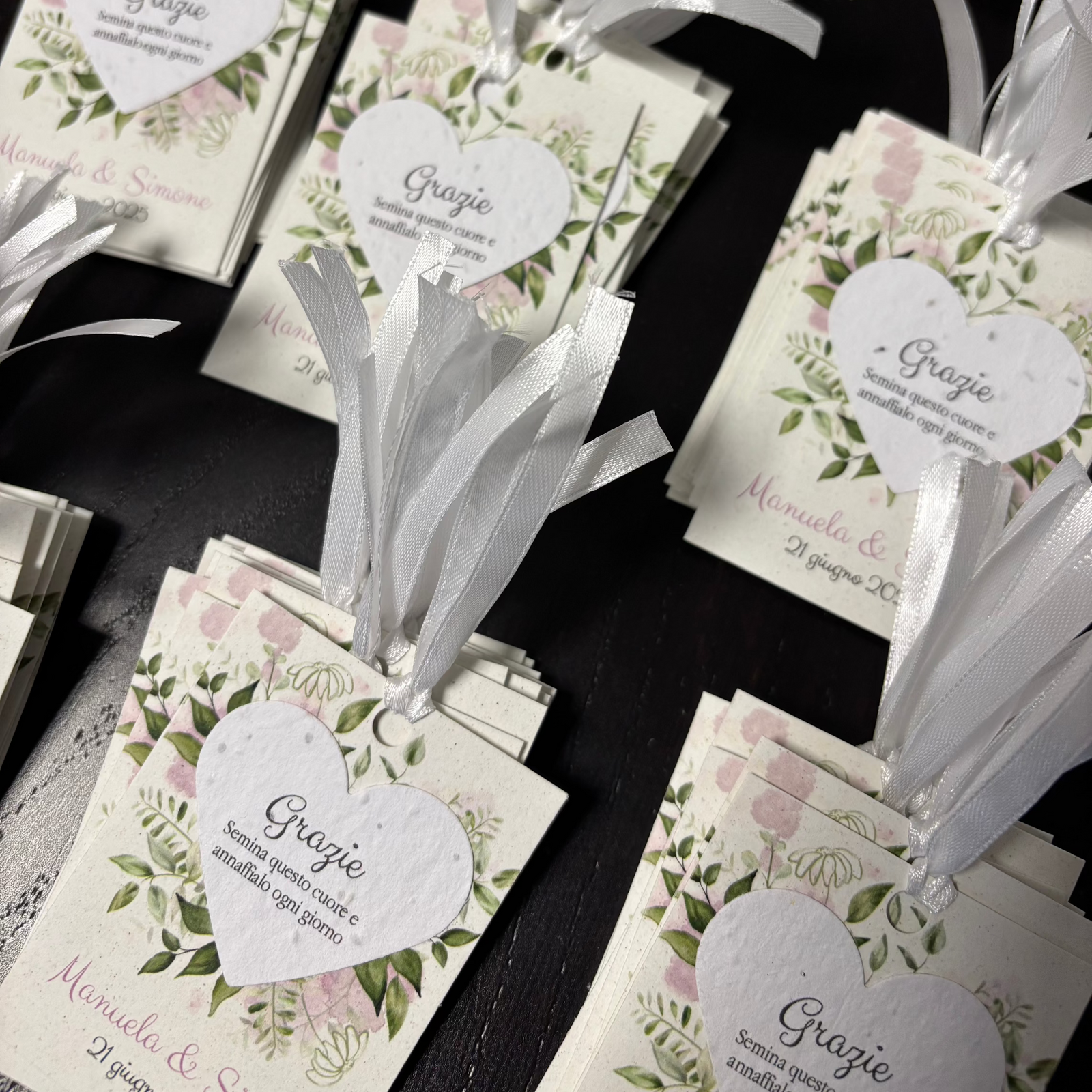 Shabby segnaposto con inserto piantabile