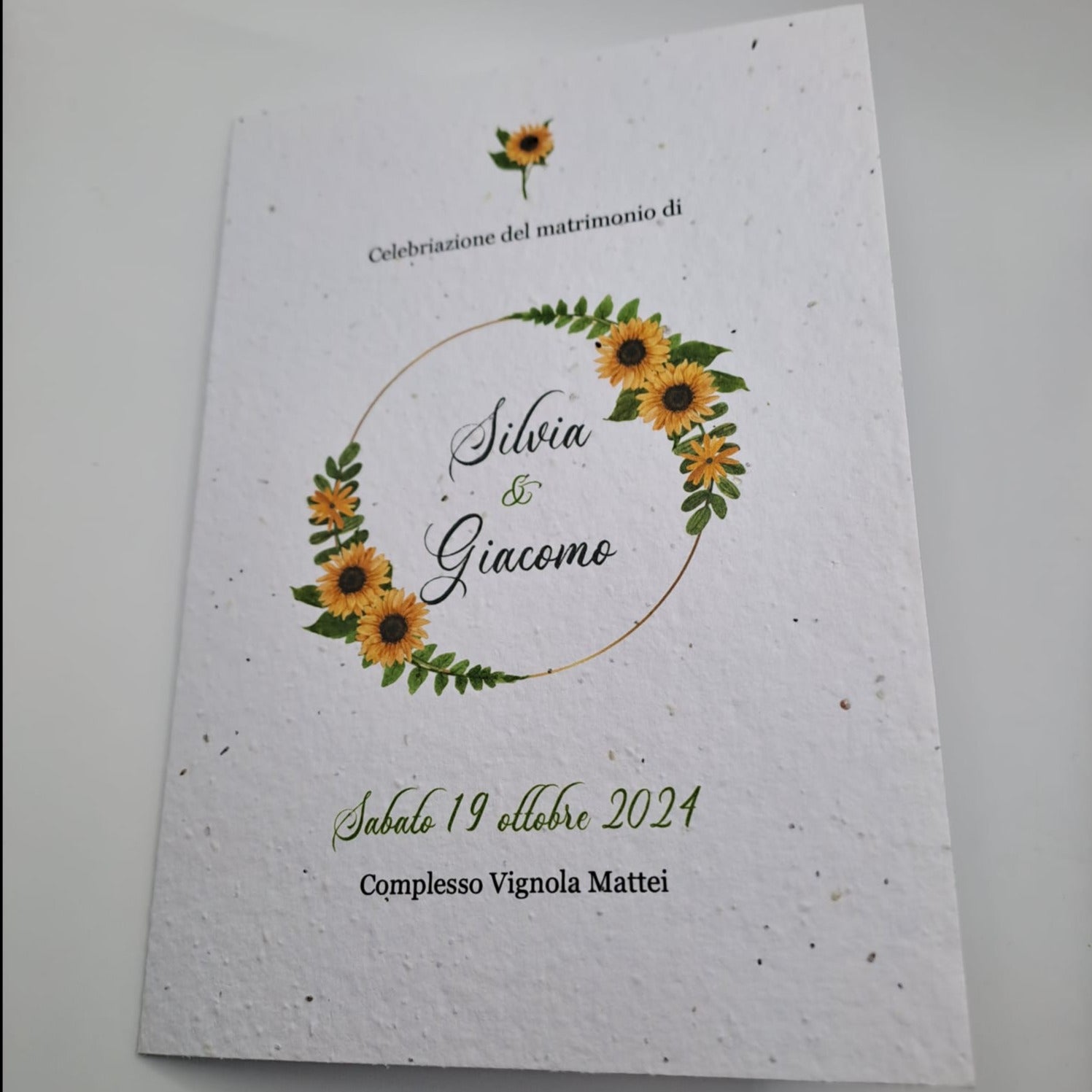 Libretto Messa copertina in carta piantabile