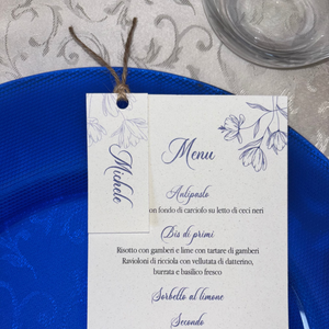 Menù Coordinato con segnaposto