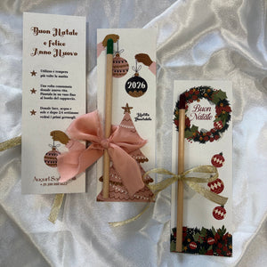 Matita Piantabile con segnalibro di Natale