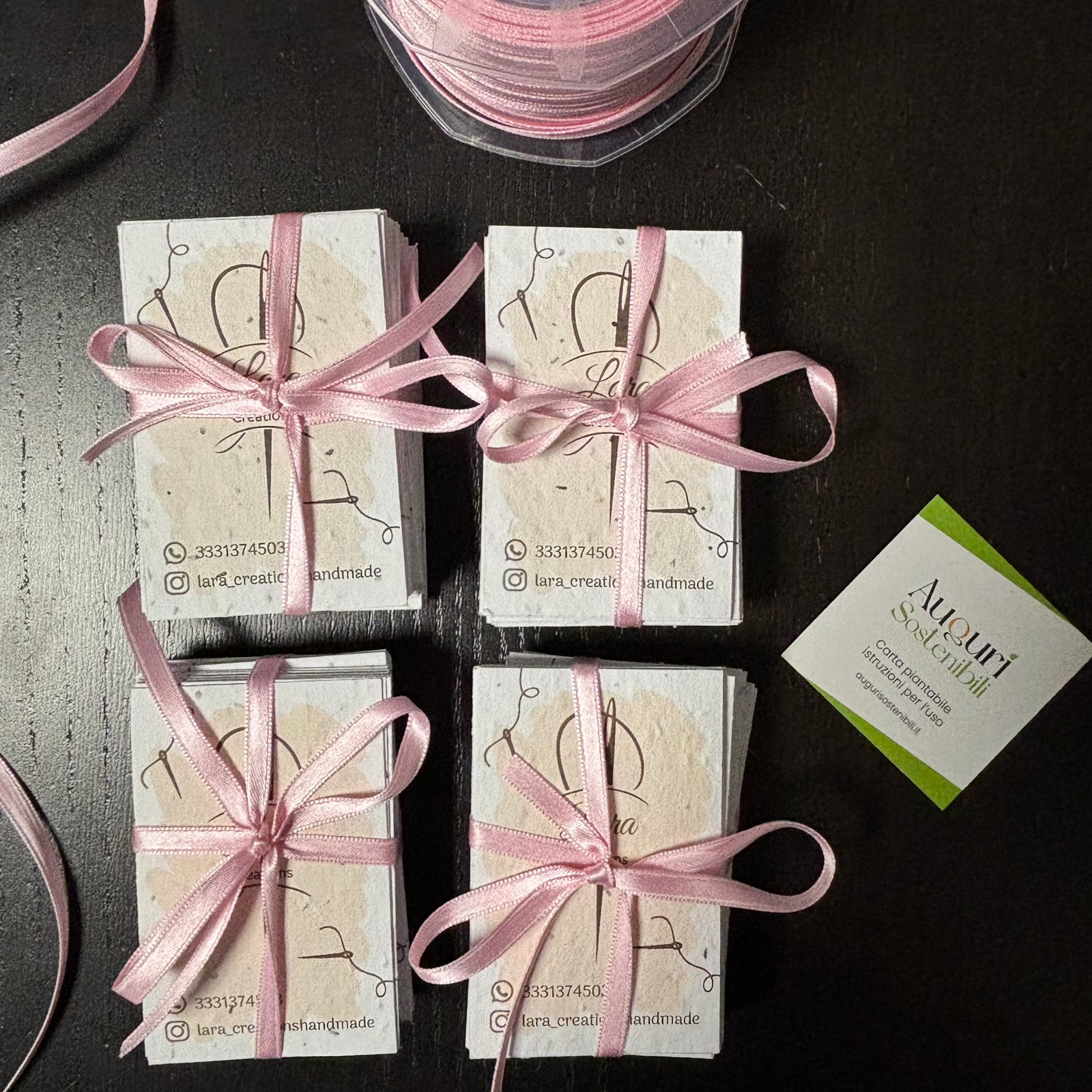 Biglietti da visita in carta piantabile