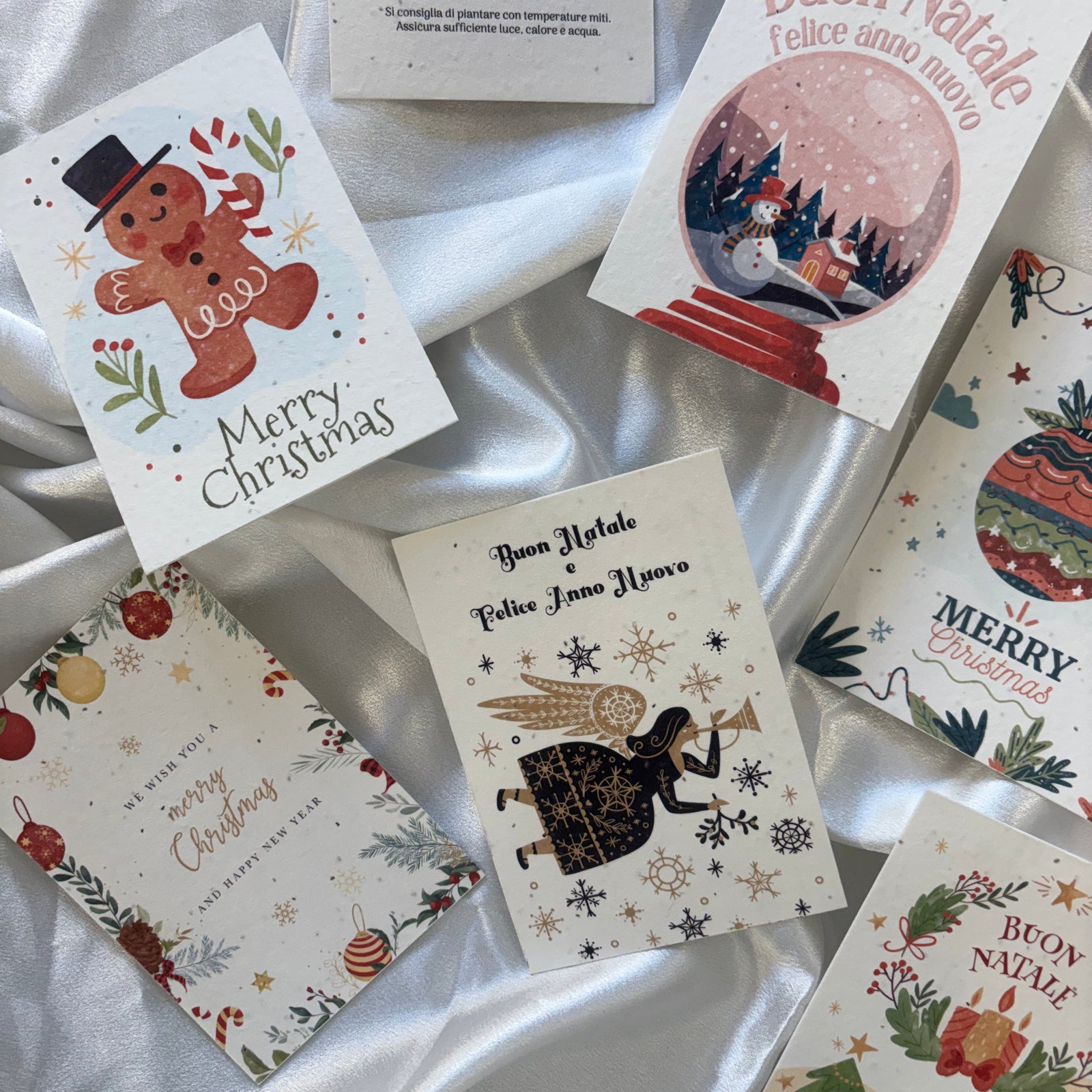 Set biglietti piantabili Natale