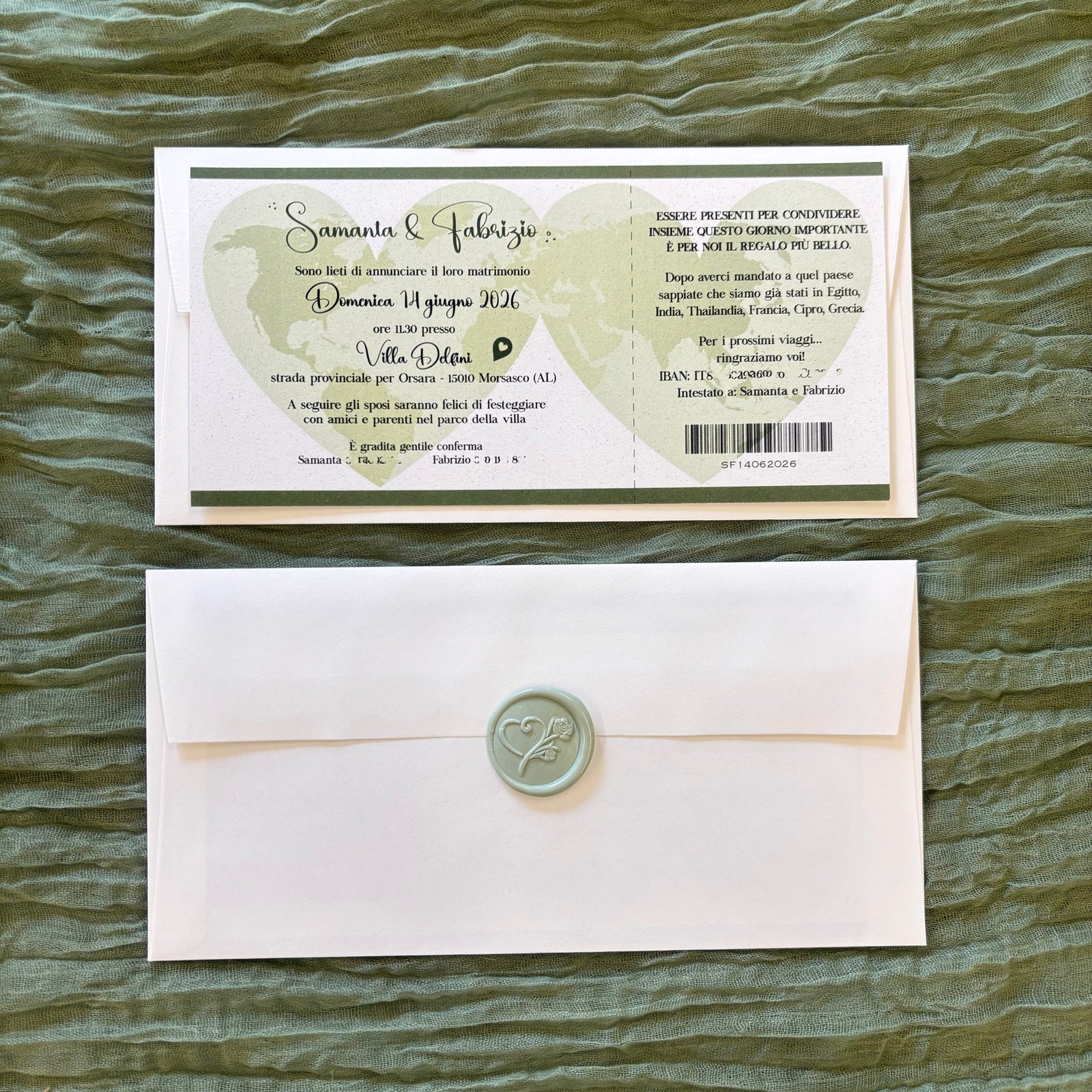 Biglietto Aereo verde