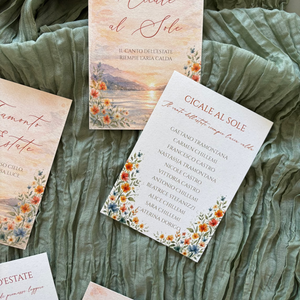 Tableau de Mariage coordinato in carta ecologica