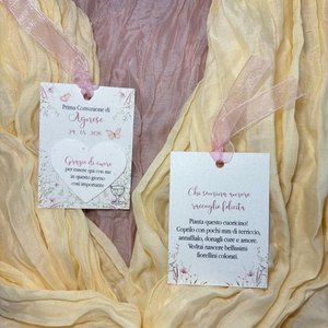 Shabby segnaposto con inserto piantabile
