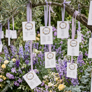 Tableau de Mariage coordinato in carta ecologica