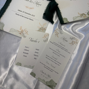 Menù Coordinato in carta ecologica