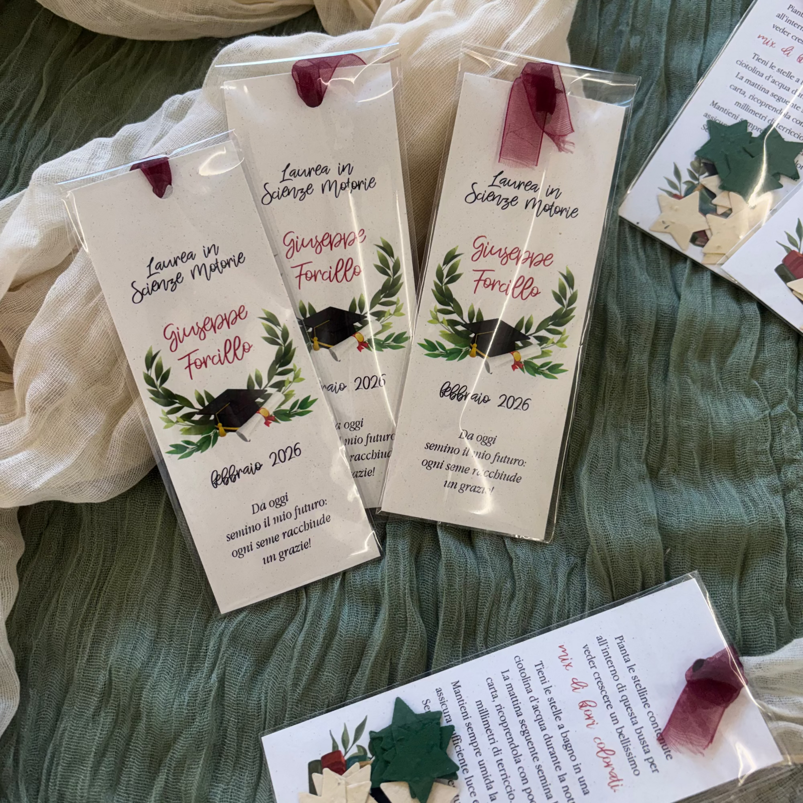 Segnalibro Cerimonia con forme Piantabil