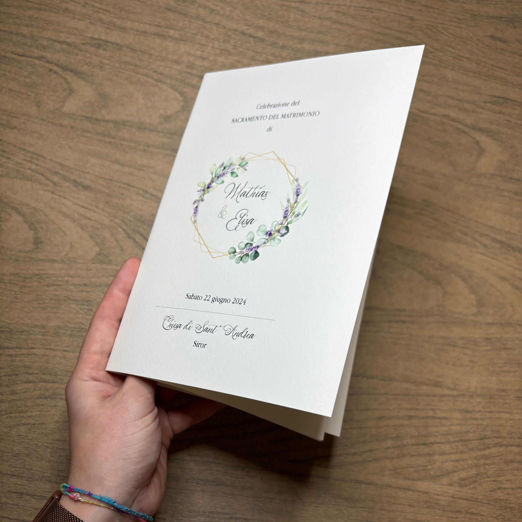 Libretto Messa Coordinato in carta ecologica
