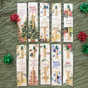 Matita Piantabile con segnalibro di Natale