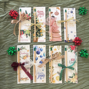 Matita Piantabile con segnalibro di Natale