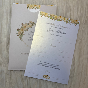 Cartoncino firme testimoni