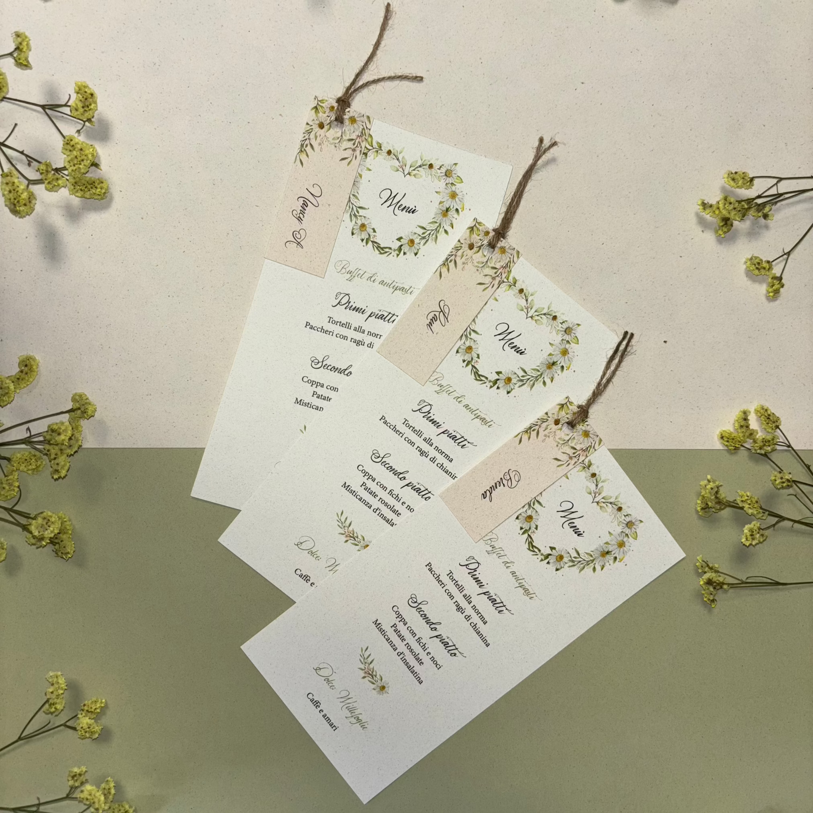 Menù Coordinato con segnaposto