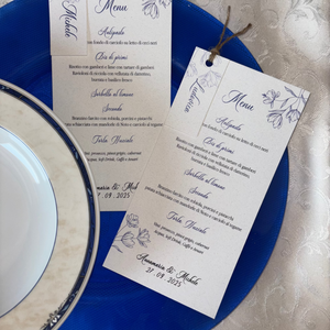 Menù Coordinato con segnaposto