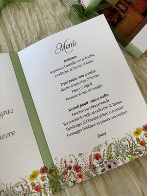 Menù a Libretto per cerimonie
