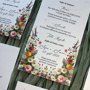 Menù Coordinato in carta piantabile