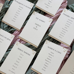 Tableau de Mariage coordinato in carta ecologica