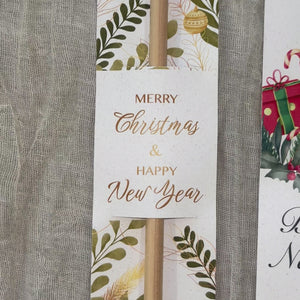 Matita Piantabile con segnalibro di Natale