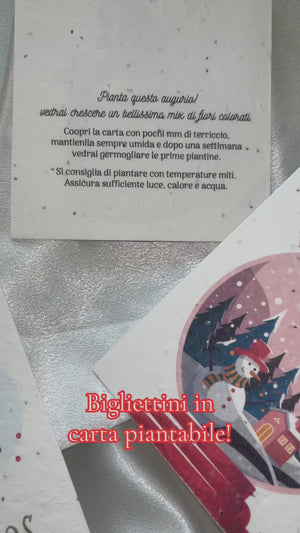 Set biglietti piantabili Natale