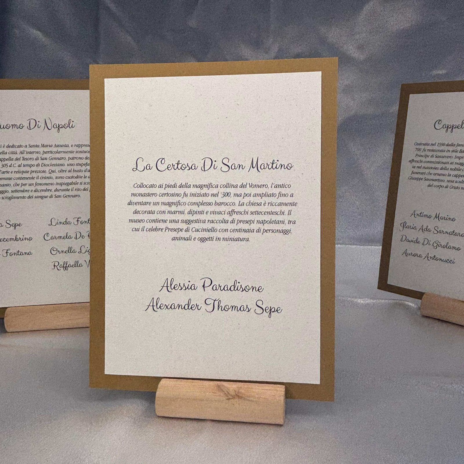 Tableau de Mariage coordinato in carta ecologica