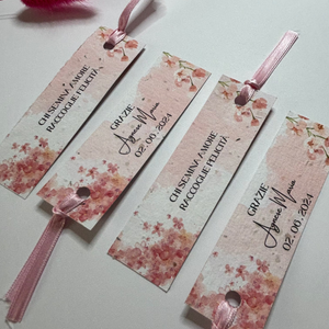 Segnaposto cuore piantabile con chiffon