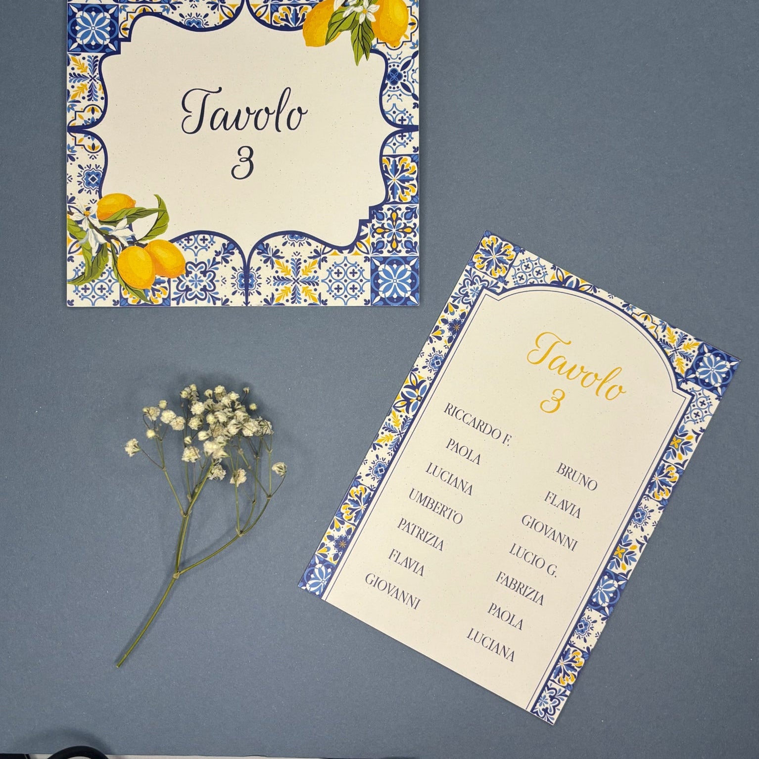Tableau de Mariage coordinato in carta ecologica