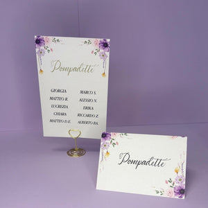 Tableau de Mariage coordinato in carta ecologica