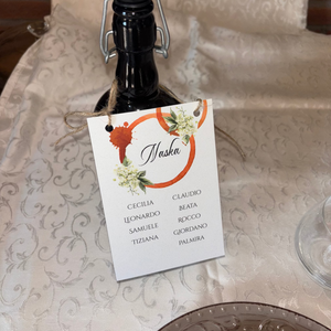 Tableau de Mariage coordinato in carta ecologica