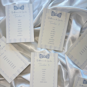 Tableau de Mariage coordinato in carta ecologica